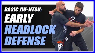 Early Headlock Defense  Escape  Brazilian Jiu Jitsu [upl. by Grant]