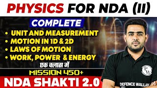 NDA Physics Laws Of Motion Work Power amp Energy Unit and Measurement  NDA Shakti 20 2024 [upl. by Gwenn]