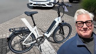 WERKSVERKAUF FALTRAD braucht wenig Platz EBikes aus Deutschland von Blaupunkt 2024 Frida NUR 2299 [upl. by Okwu]