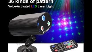 Stage lighting RGB LED Laser Lights remote laser Party Atmosphere lamp Disco Voiceactivated [upl. by Ilesara]