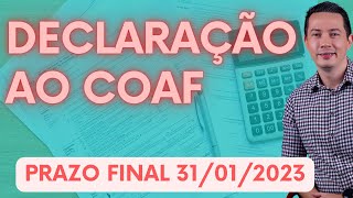 DECLARAÇÃO AO COAF  31012023 [upl. by Frick560]