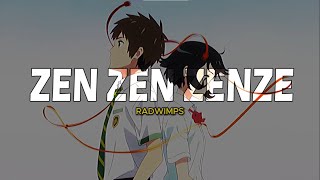 ZEN ZEN ZENZE  RADWIMPS  Your Name Lyrics Español [upl. by Huberty]