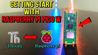 Getting start with raspberry pi pico w using Thoony ide  Led blink in raspberry pi pico w [upl. by Nesnah]