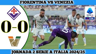 FIORENTINA VS VENEZIA  Jornada 2 Serie A Italia 202425 [upl. by Eitisahc568]