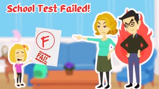 Failed School Test  Cheeky Sofie gets Bad Grade F  Trouble Cartoon [upl. by Gavrilla]