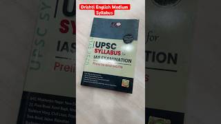 UPSC Syllabus  Drishti IAS Syllabus Book English Medium  upsc drishtiias upscsyllabus [upl. by Garson]