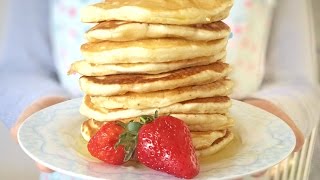 fluffy pancakes بانكيك خفيف وهش [upl. by Schriever]