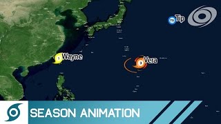 1986 Pacific Typhoon Season Animation [upl. by Euqinay]