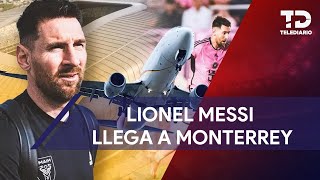 Messi llega a Monterrey para el partido ante Rayados de la Champions Cup [upl. by Eneres]