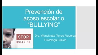 Prevencion del acoso escolar o quotbullyingquot [upl. by Ekihc]