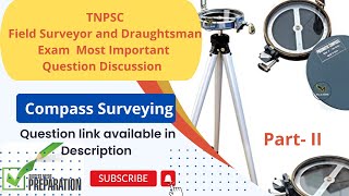 TNPSC Road Inspector exam Draughtsman Civil ITI standard question Discussion Compass Surveying MCQ [upl. by Janerich752]