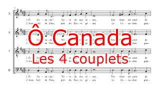 Ô Canada les 4 couplets  SATB arr Coe [upl. by Rehtae30]