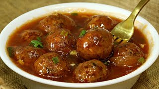 Veg Manchurian Gravy  Restaurant Style Veg Manchurian Recipe  Kanaks Kitchen [upl. by Averyl311]