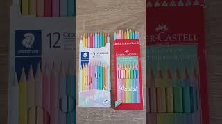 Edição Pastel Staedtler X Edição Pastel Faber Castell shorts [upl. by Legnaros]