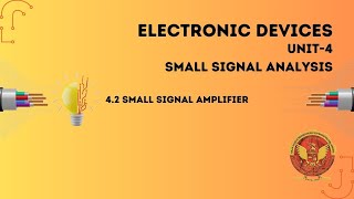 42 Small Signal Amplifier  EC304 [upl. by Hollah]