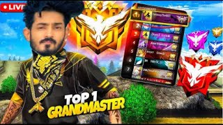 🔴Free Fire Grandmaster Live Rank Push  Road to Region Top 1 [upl. by Bascomb326]