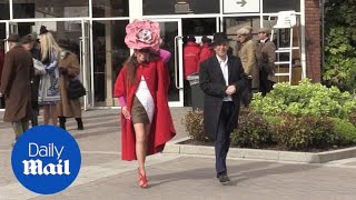 Revelers attend Ladies Day fashion at the Cheltenham Festival [upl. by Parrisch314]