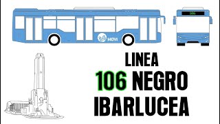 Recorrido linea 106 Negro Ibarlucea Rosario [upl. by Milks]