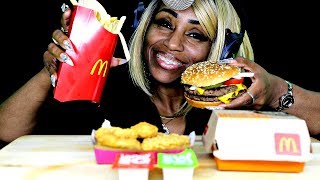 ASMR MCDONALDS CHICKEN NUGGETS DOUBLE QUARTER POUNDER [upl. by Bollay648]