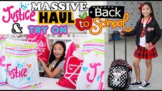 MASSIVE JUSTICE BACK TO SCHOOL HAUL amp TRY ON [upl. by Rehpotsrhc]