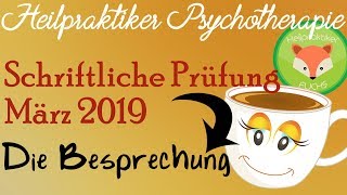 Heilpraktiker Psychotherapie Schriftliche Prüfung MÄRZ 2019  LÖSUNG Tricky Prüfungsfrage erklärt [upl. by Baker502]