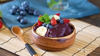 How to Make Traditional Acai Bowls 3 ingredients [upl. by Husch]