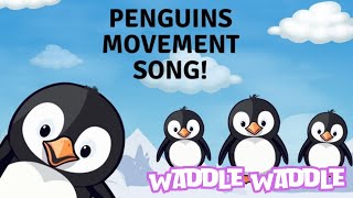 The Penguin Movement Song Waddle Waddle  Fun 3D Animated Kids Song  Nursery Rhyme [upl. by Killam563]