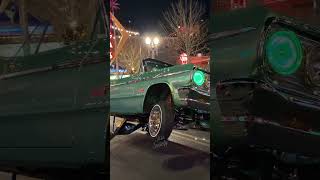 64 Impala Lowrider 3 Wheelin Downtown Las Vegas [upl. by Hepza716]