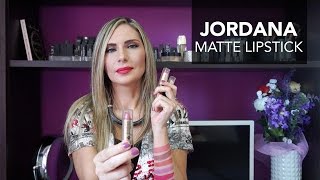 JORDANA Matte Lipstick review e swatches 10 rossetti [upl. by Onimixam]