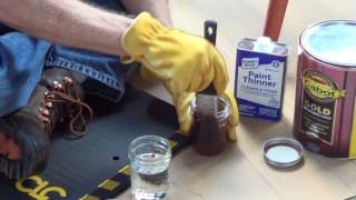 Cleaning Paint Brushes with Mineral Spirits [upl. by Barmen]