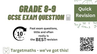 Circle Equation Exam Question Walkthrough  GCSE GRADE 8 to 9  Daily Maths Challenge [upl. by Malvia]