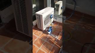 Tirage au vide avant mise en service climatisation MITSUBISHI ELECTRIC Roquebrune Cap Martin [upl. by Oberg]