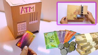 How to Make Personal Atm machine Coin and Cash 💰  Best Atm Machine Cardboard 👍 Carats Inventor [upl. by Kirchner]