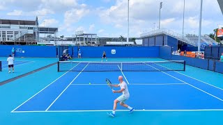 Mannarino amp Maroszan Practice  Court Level Miami 4K 60fps 2024 [upl. by Murvyn]