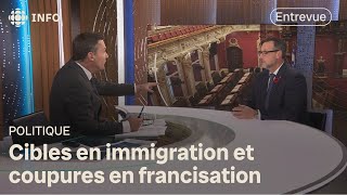 Mise sur pause de l’immigration permanente  « Il fallait contrôler l’affaire » [upl. by Idell]