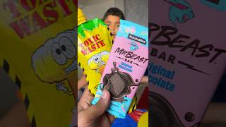 Mr Beast Chocolate 🍫 With a sour drink🍋 shorts candy mrbeast chocolate [upl. by Asirem303]