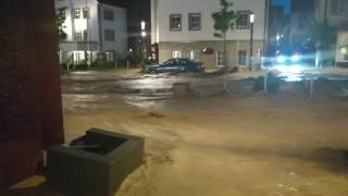 Künzelsau Hauptstraße Hochwasser [upl. by Bollay694]