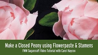 How to Make a Closed Fondant Peony Flower using Flowerpaste [upl. by Rehtaeh844]