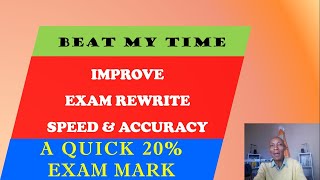 How matric rewrite amp upgrade learners can improve their speed amp accuracy Beat My Time Episode 3 [upl. by Ailam]