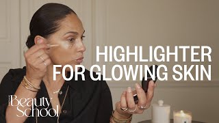 How To Apply Highlighter For Glowing Skin  No 54 [upl. by Pickett]