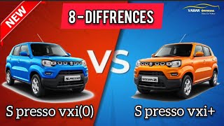 S presso vxi o vs vxi Plus 2021  Detailed Comparison of S presso vxi o vs vxi in Hindi [upl. by Jaenicke184]