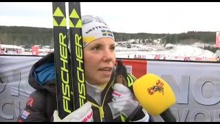 Charlotte Kalla besviken efter stafetten [upl. by Kenelm]