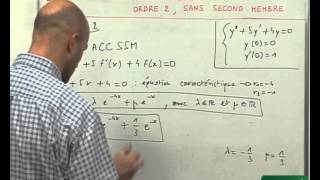 25 Equations différentielles  second ordre sans second membre [upl. by Merriman]