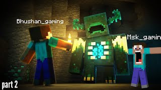 warden fight mskgaming687 Minecraft survival series part2 [upl. by Acinok]