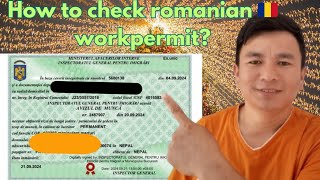 How to check romanian🇷🇴 work permit रोमानियाको workpermit कसरी चेक गर्नेnepali romania ⚽️❤️⚽️❤️ [upl. by Irpac]