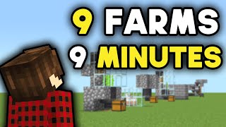 9 Minecraft Bedrock Farms in 9 Minutes [upl. by Ailaza]