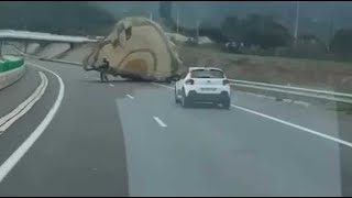 INSOLITE Vidéo virale de parachutistes militaires atterrissant sur la quatre voies au sud de Bastia [upl. by Ardried]