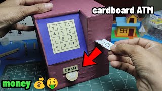 How to make mini ATM Machine Cardboard [upl. by Anh585]