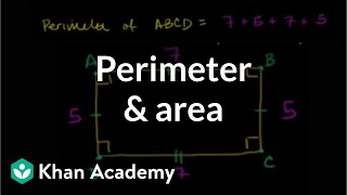 Perimeter and area the basics  Perimeter area and volume  Geometry  Khan Academy [upl. by Hally822]