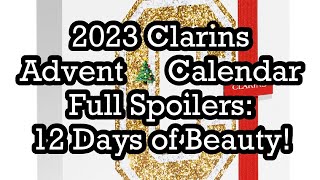 2023 Clarins Advent 🎄 Calendar Full Spoilers 12 Days of Beauty  BeautyAmaB [upl. by Zoie]